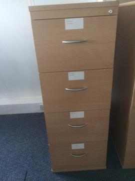 4 drawer wooden office drawers