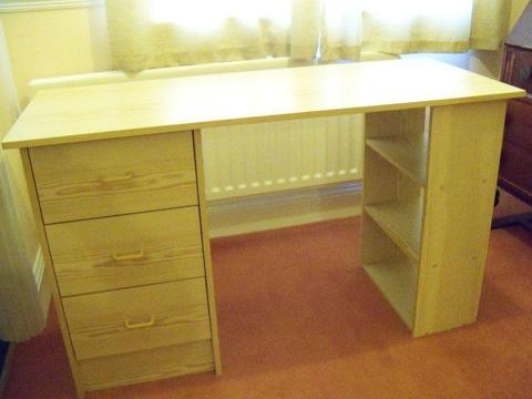Argos 3 drawer desk with shelves