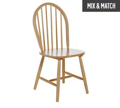 Collection Kentucky Pair of Solid Wood Dining Chairs