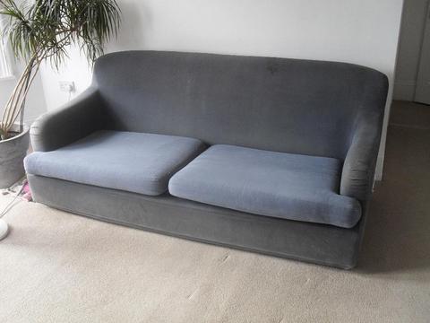 IKEA comfy, sturdy settee with flame-proof label - has some stains - free to collector