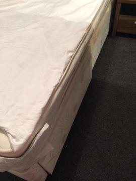 King size bed frame with two drawers