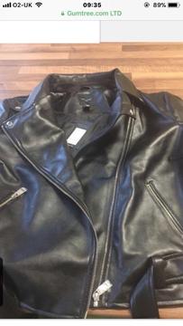 Leather look New look jacket size 20