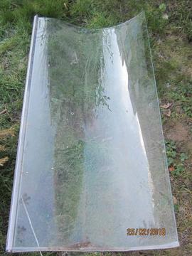P-shaped bath glass shower screen and hinge 140 cm x 75 cm