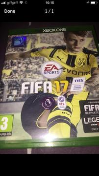 Xbox One Fifa 17 game