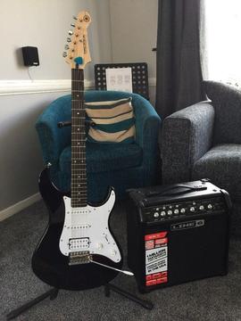 Electric Guitar, Amp and case