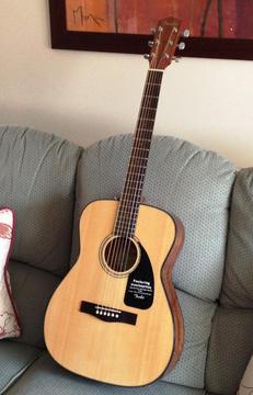 Fender folk size acoustic guitar as new