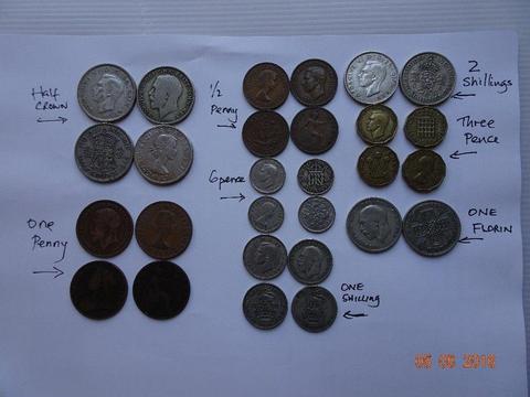various old British coins for sale