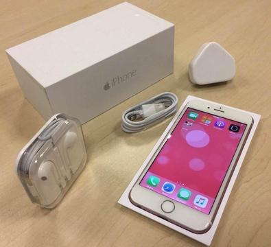 ** GRADE A ** Boxed Rose Gold Apple iPhone 6 16GB Factory Unlocked Mobile Phone + Warranty