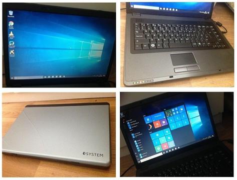 CAN DELIVER refurbished fast laptop Acer e-system with warranty, Windows 10, MS Office, Antivirus