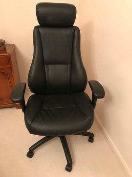 Leather look office chair