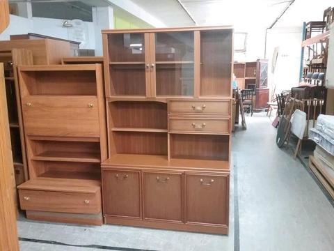 Display Cabinet With Cupboards & Drawers - Can Deliver For £19