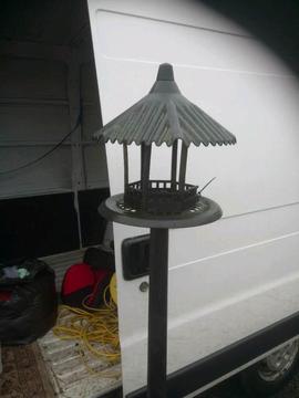 Tall bird table metal look