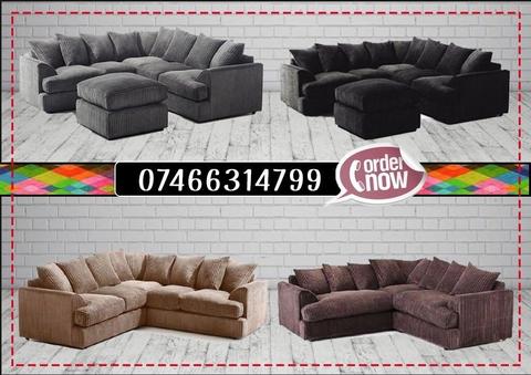 Brandnew Jumbo Fabric Corner Sofa and Also 2 and 3 sofa set Available or 16-DAY MONEY BACK GUARANTEE