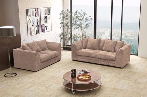 DECENT QUALITY ! CHEAP PRICE! JUMBO DYLAN FABRIC CORNER AND 3+2 SOFA** SAME DAY /NEXT DAY DELIVERY*