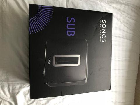 Sonos sub with box