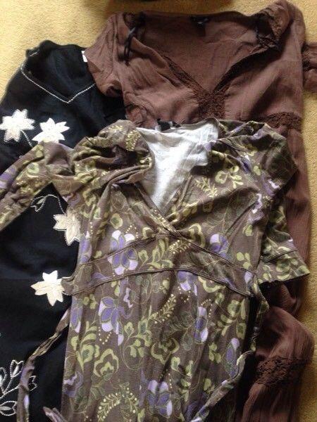 Maternity dresses and tunics size 10-12 x 8