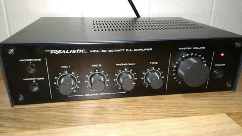 Realistic mpa 30 20 watt pa amplifier in very good working condition! can deliver or post!