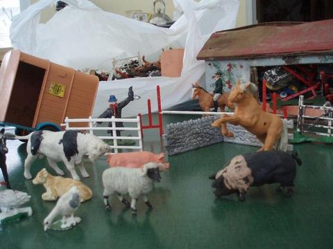 Britains models farm animals, people and equipment