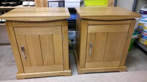 Oak Bedside Cabinets