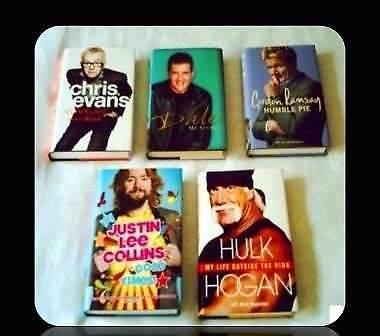 MALE CELEBRITY BIOGRAPHIES - (5) - HARDCOVER - FOR SALE