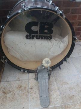 Bass drum and pedal