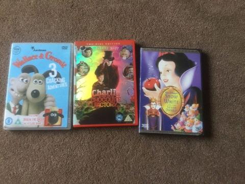 Mix of 15 Children's DVDs, listed below