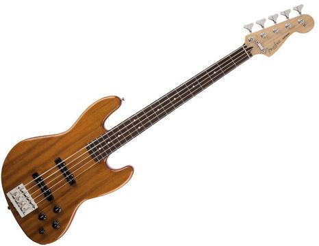 Fender Deluxe Active Jazz Bass V in Natural Okoume