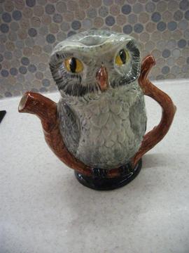 Hand Painted Owl Teapot