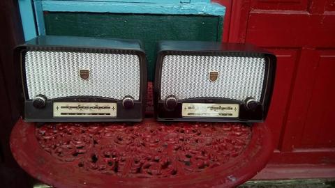 Two identical old Bakelite radios