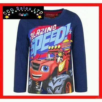 Official Blaze And The Monster Machines Long Sleeve Top T-Shirt