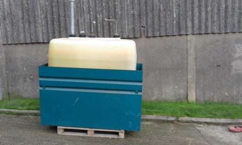 2 x DEHOUST 1,500 Litre HDPE Bunded Storage Tanks & Pumps for Oil Fuel Chemicals etc. OFFERS WELCOME