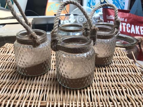 Wedding decorations- small mason jar candle holders