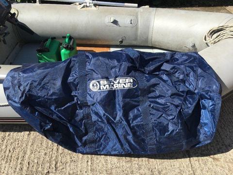 Inflatable dinghy and outboard