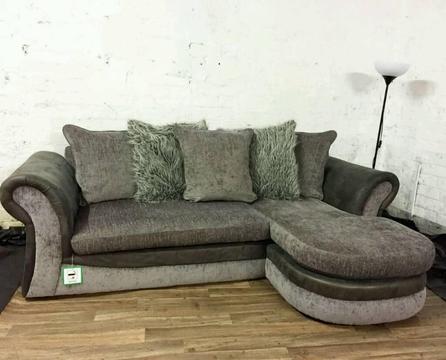 New/ex display Black and grey corner sofas *free delivery*