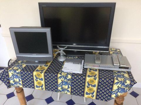 2 Sony TVs and DVD Player