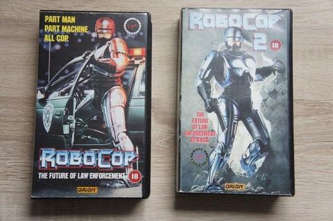 RoboCop 1 and 2 VHS - 80's 90's Sci-Fi