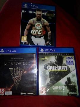 UFC 3, CALL OF DUTY LEGACY EDITION, MORROWIND. PS4 GAMES