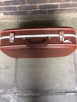 Vintage 1960s suitcase with working key