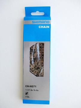 SHIMANO CN-HG71 Chain for bikes with 6, 7, or 8 speed rear gears. (New)