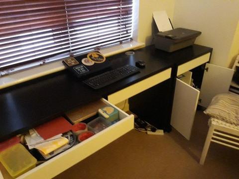 FREE Office desk + cabinet in good condition. Collect today