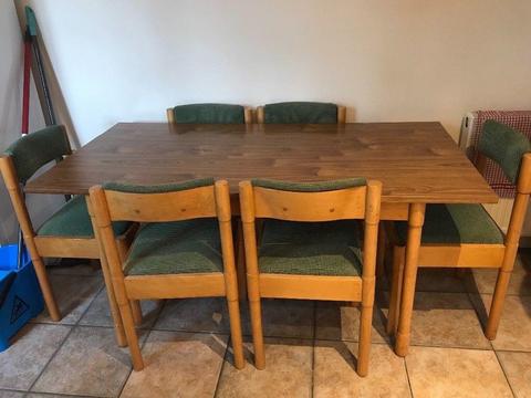 Free dinning table and chairs