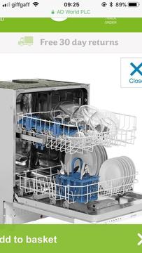 Wanted integrated dishwasher