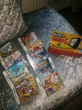 Nintendo ds 2 with 9 games