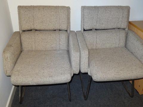 Retro Office reception Chairs - pair