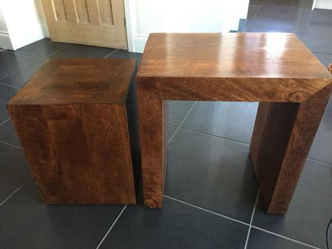 Small NEXT Side Table and Cube Dakota Range