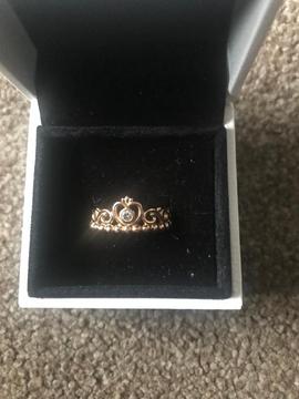 Pandora Princess Tiara Ring , Rose Gold