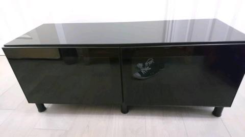 Black Ikea Besta TV cabinet