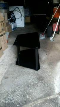 Black Tempered glass TV stand. 2 shelf