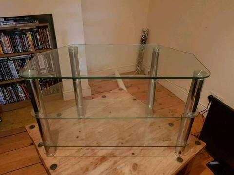 Glass tv stand for sale