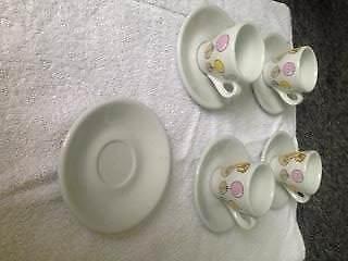 Espresso cup and saucers - Cherubs